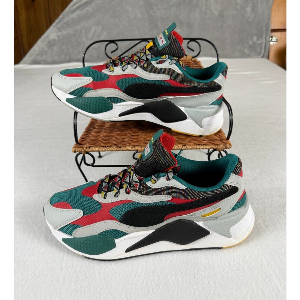 PUMA RS-X3 Mix Men's Sneakers Teal Green Red Multicolor Size 8.5 - Picture 10 of 12